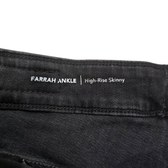 AG Farrah Skinny Ankle High Rise Jeans Women's 26 Black Stretch Pockets Zip Fly - Picture 5 of 7